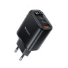 Φορτιστής Yesido YC69 USB-A + 2x Type-C 30W PD Digital Display Μαύρο