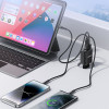 Φορτιστής Yesido YC69 USB-A + 2x Type-C 30W PD Digital Display Μαύρο