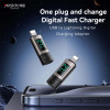 Αντάπτορας Yesido GS25 Lightning σε Type-C 27W με Ψηφιακή Ένδειξη Μαύρο