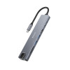 USB Hub Yesido HB27 8-in-1 Type-C με PD 100W & 4K HDMI Γκρι