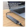 USB Hub Yesido HB27 8-in-1 Type-C με PD 100W & 4K HDMI Γκρι