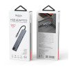 USB Hub Yesido HB27 8-in-1 Type-C με PD 100W & 4K HDMI Γκρι