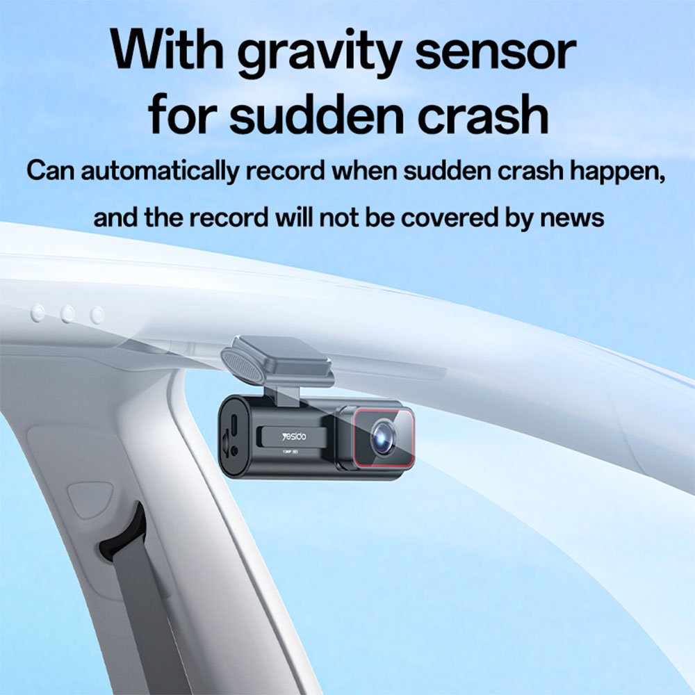 Κάμερα Αυτοκινήτου Dash Cam Yesido KM21 1080P WiFi με Κάρτα 32GB Μαύρο