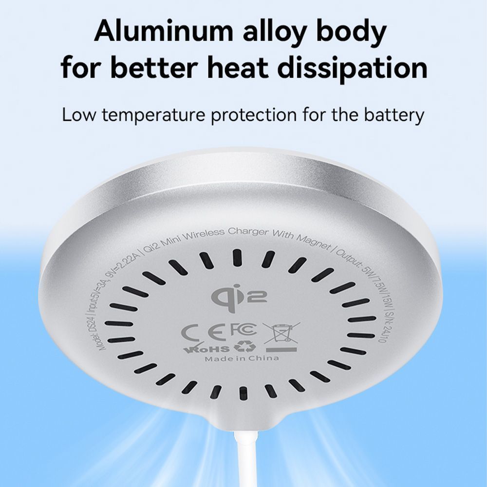 Ασύρματος Μαγνητικός Φορτιστής Yesido DS24 15W Qi2.0 Λευκό