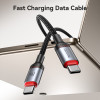 Καλώδιο Yesido CA185 Braided Type-C σε Type-C 240W 1.2m Μαύρο