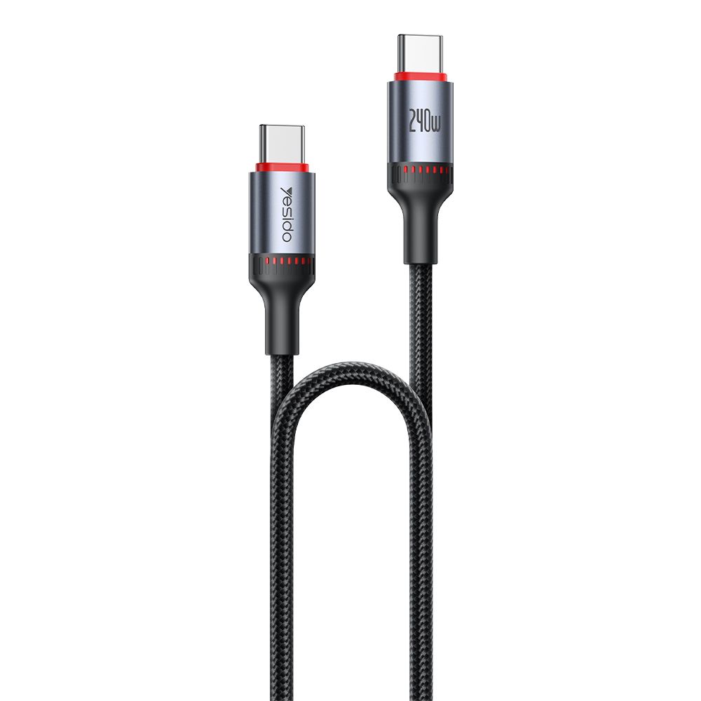 Καλώδιο Yesido CA185 Braided Type-C σε Type-C 240W 1.2m Μαύρο