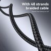 Καλώδιο Yesido CA185 Braided Type-C σε Type-C 240W 1.2m Μαύρο