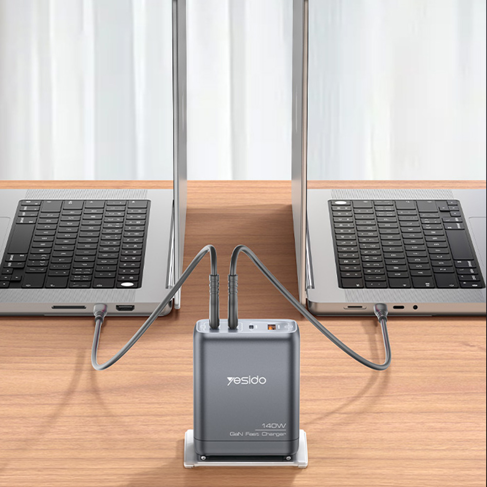 Yesido YC143 GaN Φορτιστής 3xType-C, 1xUSB-A 140W Μαύρο