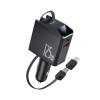 Φορτιστής Αυτοκινήτου Yesido Y71 USB-A + USB-C 125W με ενσωματωμένο καλώδιο Type-C / Lightning Μαύρο