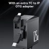 Φορτιστής Αυτοκινήτου Yesido Y71 USB-A + USB-C 125W με ενσωματωμένο καλώδιο Type-C / Lightning Μαύρο