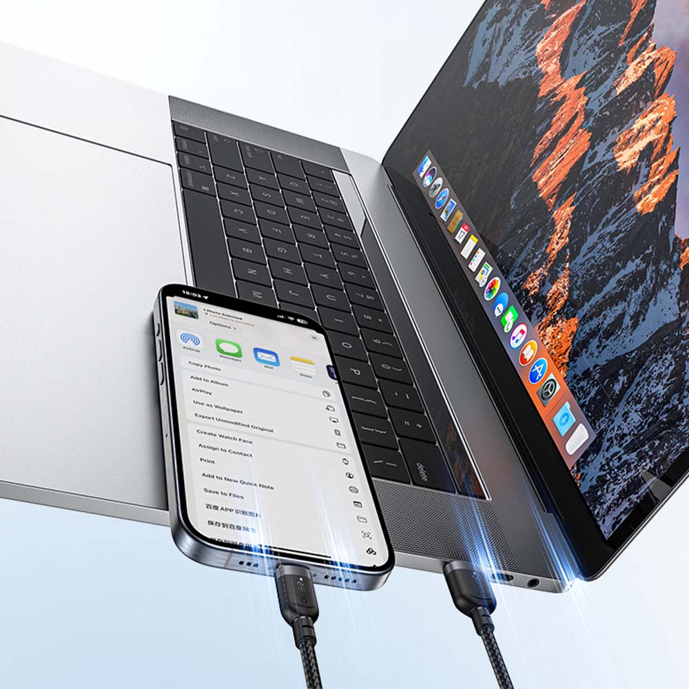 Καλώδιο Yesido CA132C Braided USB-A σε Type-C 18W 1.2m Μαύρο