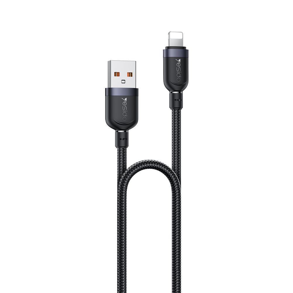 Καλώδιο Yesido CA132L Braided USB-A σε Lightning 12W 1.2m Μαύρο