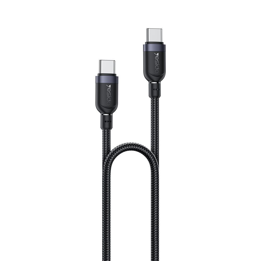 Καλώδιο Yesido CA190 Braided Type-C σε Type-C 60W 1.2m Μαύρο