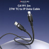 Καλώδιο Yesido CA191 Braided Type-C σε Lightning 27W 2m Μαύρο