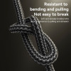 Καλώδιο Yesido CA133C Braided USB-A σε Type-C 18W 2m Μαύρο