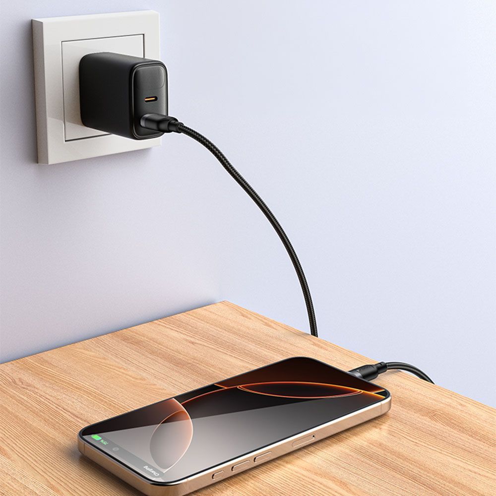 Καλώδιο Yesido CA133C Braided USB-A σε Type-C 18W 2m Μαύρο