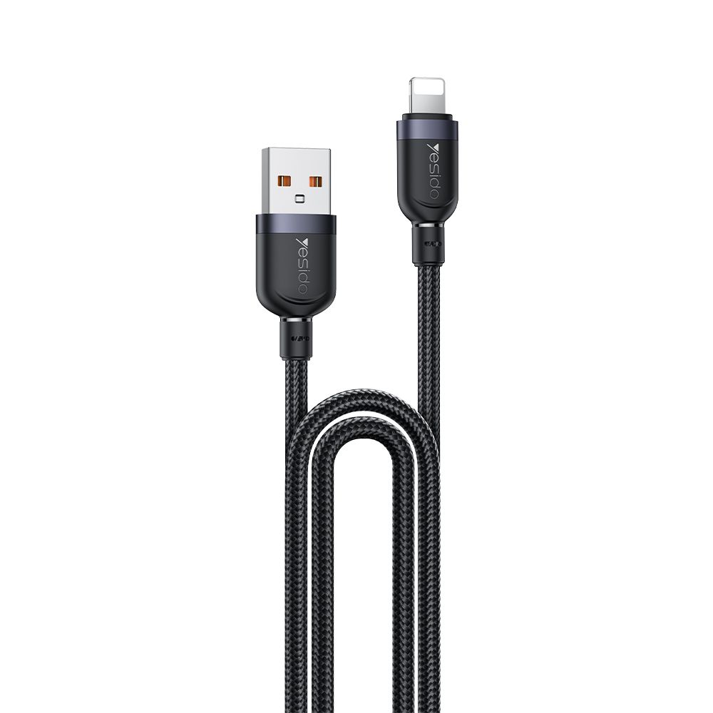 Καλώδιο Yesido CA133L Braided USB-A σε Lightning 12W 2m Μαύρο
