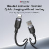 Καλώδιο Yesido CA131L Braided USB-A σε Lightning 12W 0.3m Μαύρο