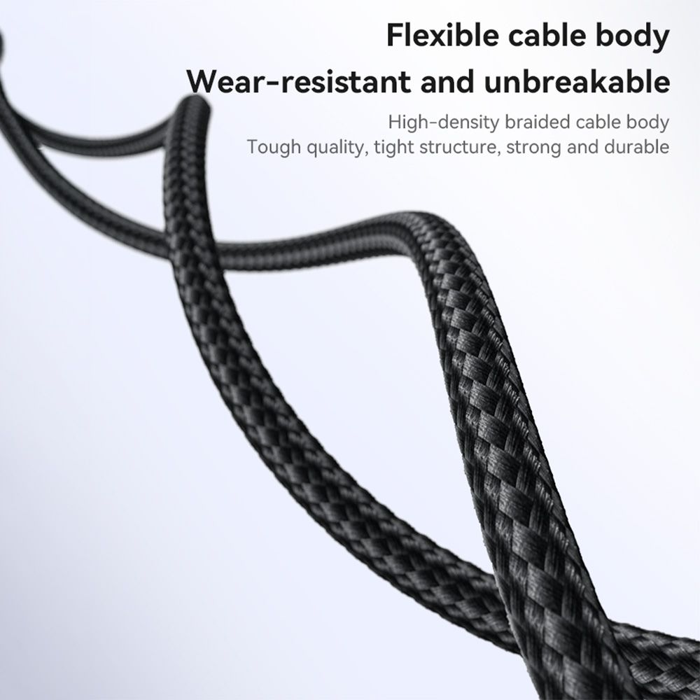 Καλώδιο Yesido CA131L Braided USB-A σε Lightning 12W 0.3m Μαύρο