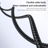 Καλώδιο Yesido CA131L Braided USB-A σε Lightning 12W 0.3m Μαύρο