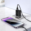 Καλώδιο Yesido CA131L Braided USB-A σε Lightning 12W 0.3m Μαύρο