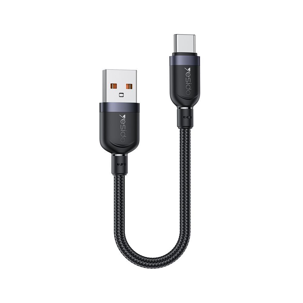Καλώδιο Yesido CA131C Braided USB-A σε Type-C 18W 0.3m Μαύρο
