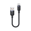 Καλώδιο Yesido CA131C Braided USB-A σε Type-C 18W 0.3m Μαύρο