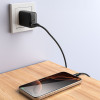 Καλώδιο Yesido CA131C Braided USB-A σε Type-C 18W 0.3m Μαύρο