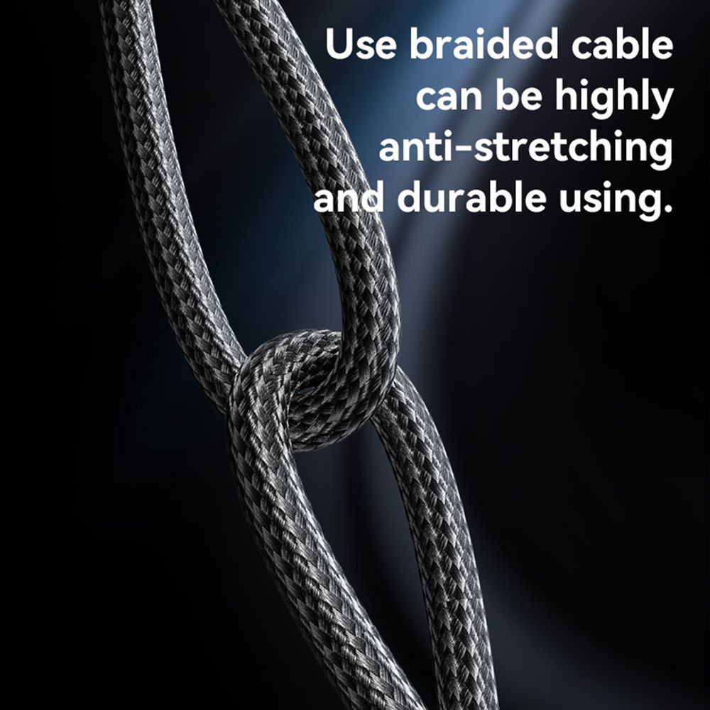 Καλώδιο Yesido CA187 Braided Type-C σε Lightning 27W 0.3m Μαύρο