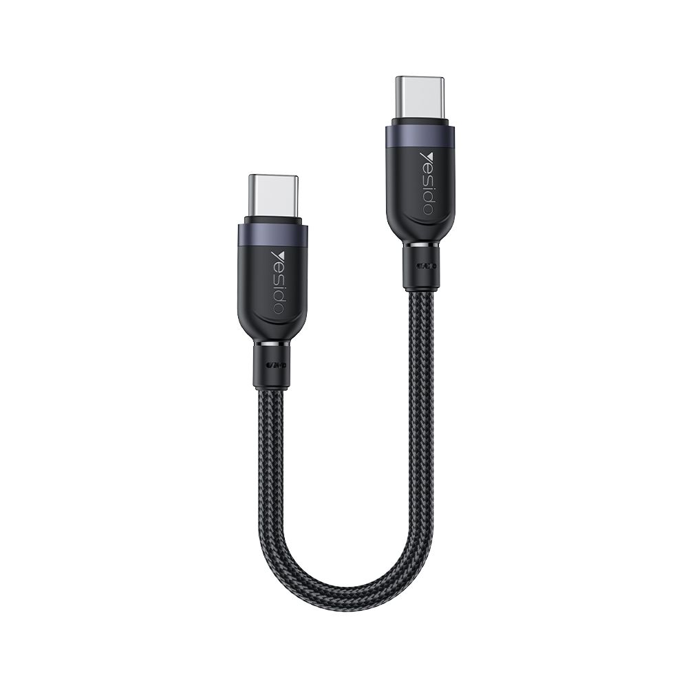 Καλώδιο Yesido CA188 Braided Type-C σε Type-C 60W 0.3m Μαύρο