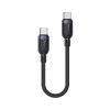 Καλώδιο Yesido CA188 Braided Type-C σε Type-C 60W 0.3m Μαύρο