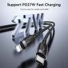 Καλώδιο Yesido CA193 Braided Type-C σε Lightning 27W 3m Μαύρο