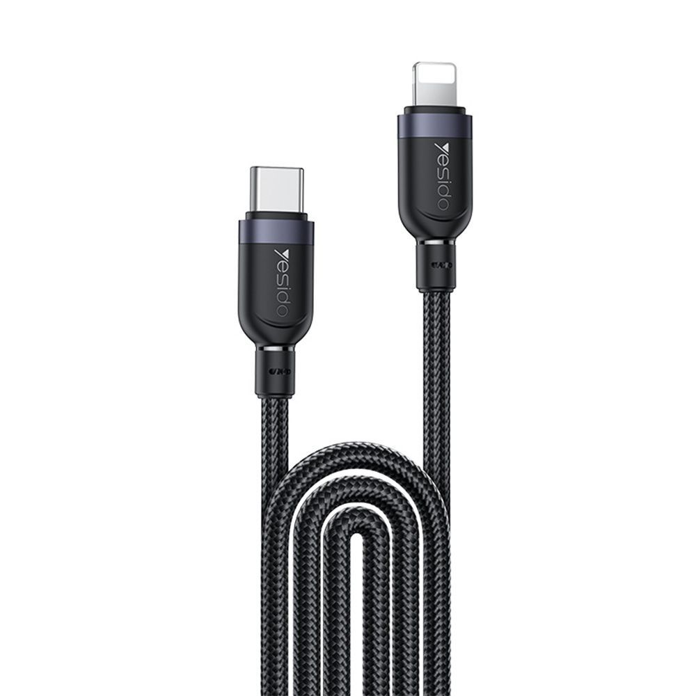 Καλώδιο Yesido CA193 Braided Type-C σε Lightning 27W 3m Μαύρο