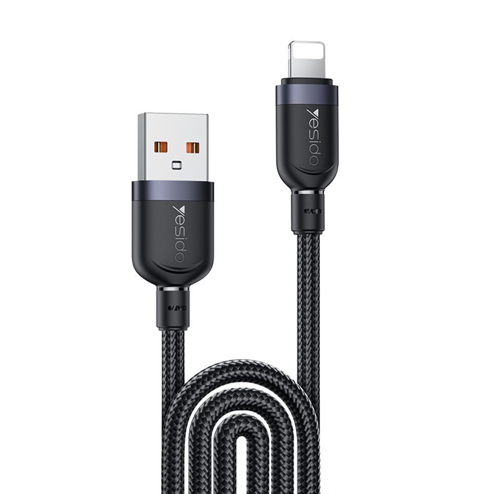 Καλώδιο Yesido CA134L Braided USB-A σε Lightning 12W 3m Μαύρο