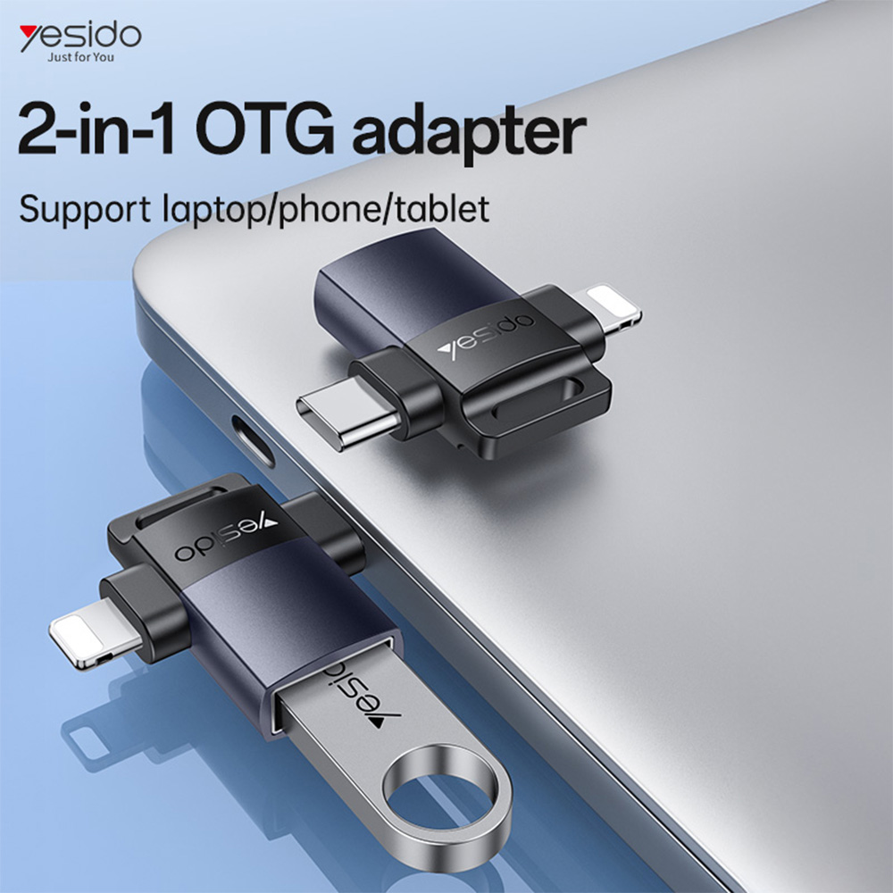 Αντάπτορας OTG Yesido GS35 Type-C / Lightning σε USB-A 3.0 Μαύρο