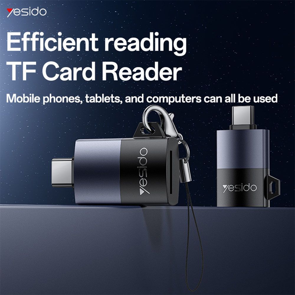 Yesido GS37 Card Reader TF με θύρα Type-C Μαύρο