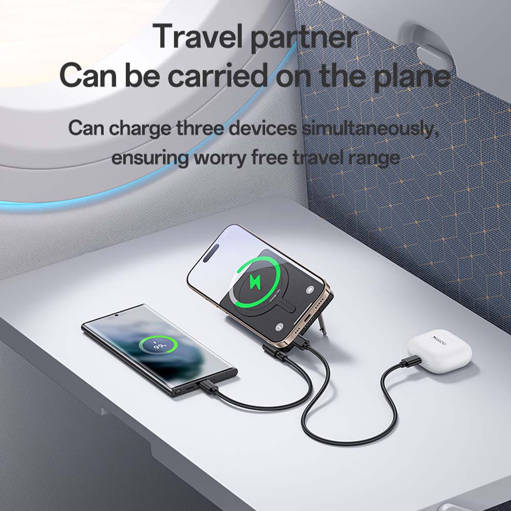 Ασύρματο Power Bank Yesido YP77 MagSafe 5000mAh και Θύρα USB-C, 20WATT Max, QC 4+ Μαύρο