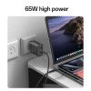 Φορτιστής Yesido YC144C 65W USB και 2xType-C με Καλώδιο Type-C PD Μαύρο