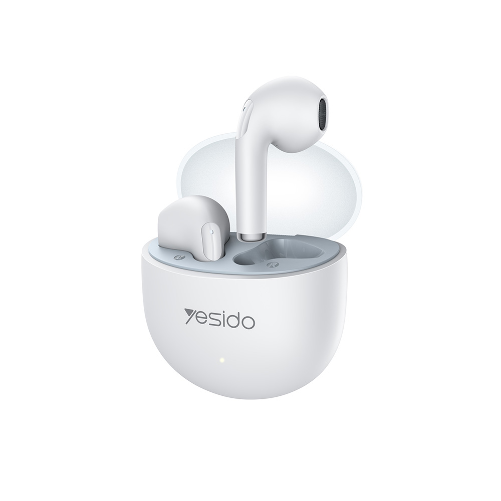 Ακουστικά Bluetooth Yesido TWS35 HiFi 5.3 με Θήκη Φόρτισης Λευκό