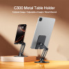 Yesido C300 Επιτραπέζια Βάση Κινητού & Tablet με Περιστροφή 360° Μαύρο