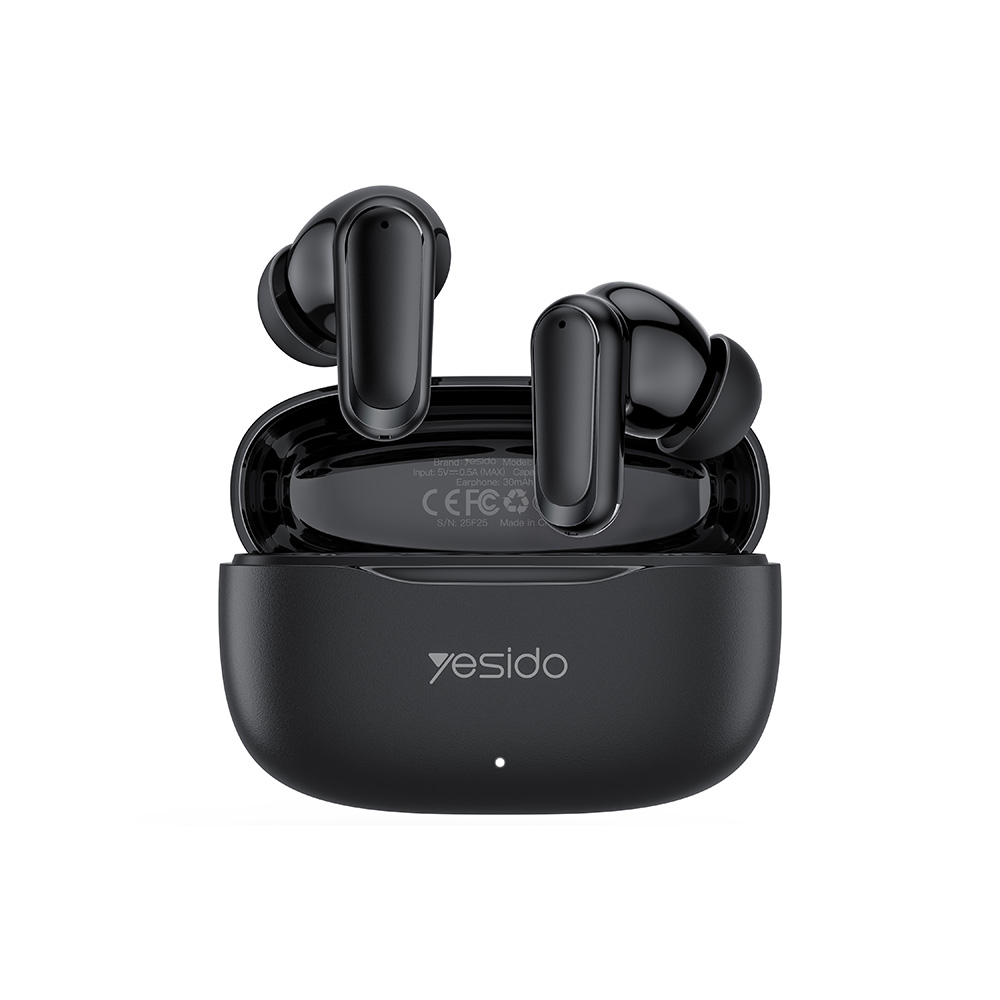 Ακουστικά Bluetooth Yesido TWS38 5.4 με Θήκη Φόρτισης Μαύρο