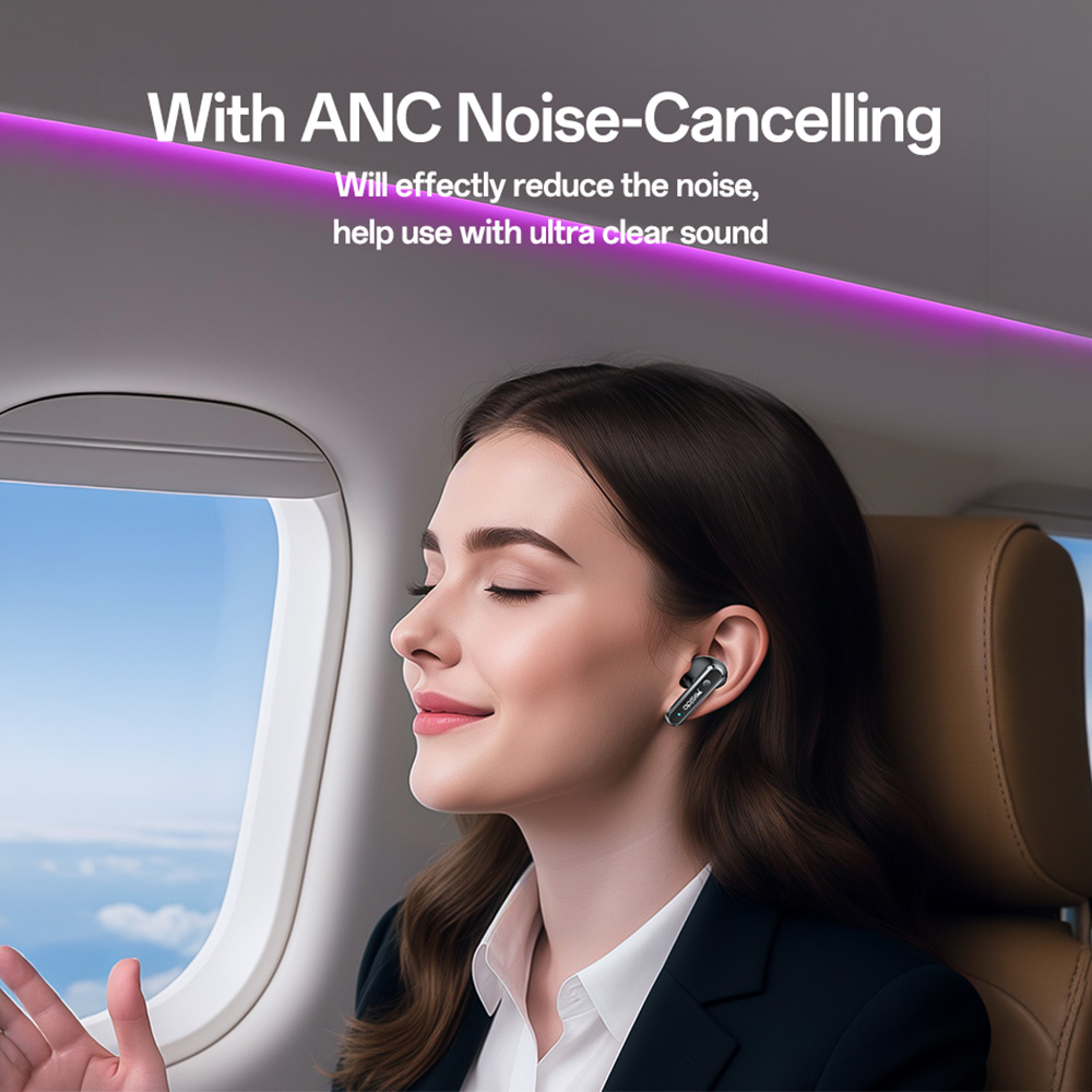 Ακουστικά Bluetooth Yesido TWS37 με Θήκη Φόρτισης, ANC + ENC Μαύρο