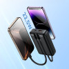 Powerbank Yesido YP85 20000mAh με Θύρες USB-C, USB-Α & Ενσωματωμένα Καλώδια Type-C & Lightning - 22.5W, QC Μαύρο