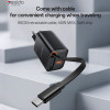 Φορτιστής Yesido YC99 40W USB-A και USB-C με ενσωματωμένο καλώδιο Type-C Μαύρο