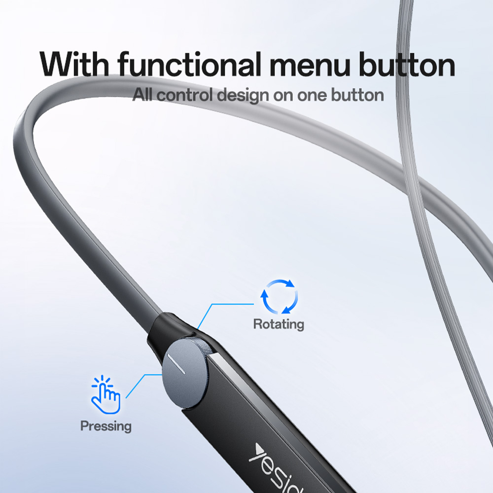 Ακουστικά Bluetooth NeckBand Yesido YSP30 In Ear, Magnetic Μαύρο