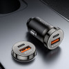Φορτιστής Αυτοκινήτου Yesido Y72 USB-A + USB-C με καλώδιο Type-C 30W PD Μαύρο