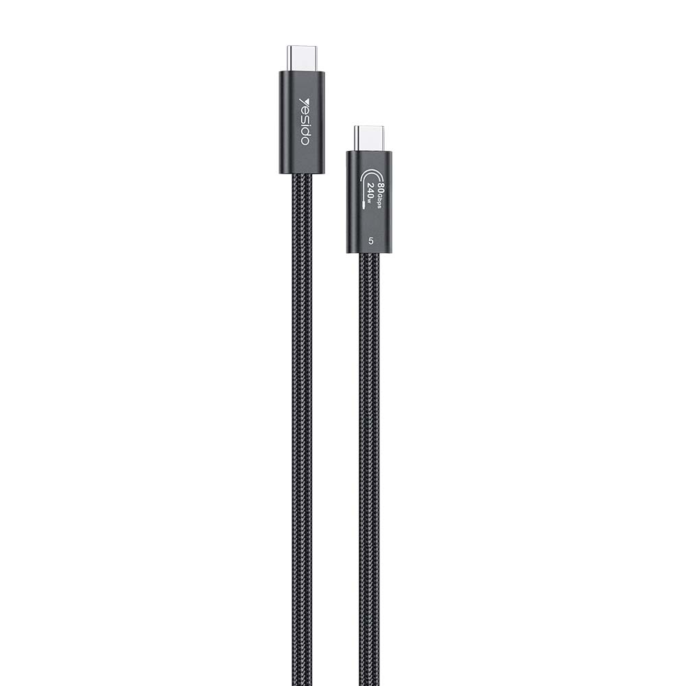 Καλώδιο Thunderbolt / Type-C 5 Yesido CA211 80Gbps 240W 1m Μαύρο