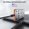 Καλώδιο Thunderbolt / Type-C 5 Yesido CA211 80Gbps 240W 1m Μαύρο