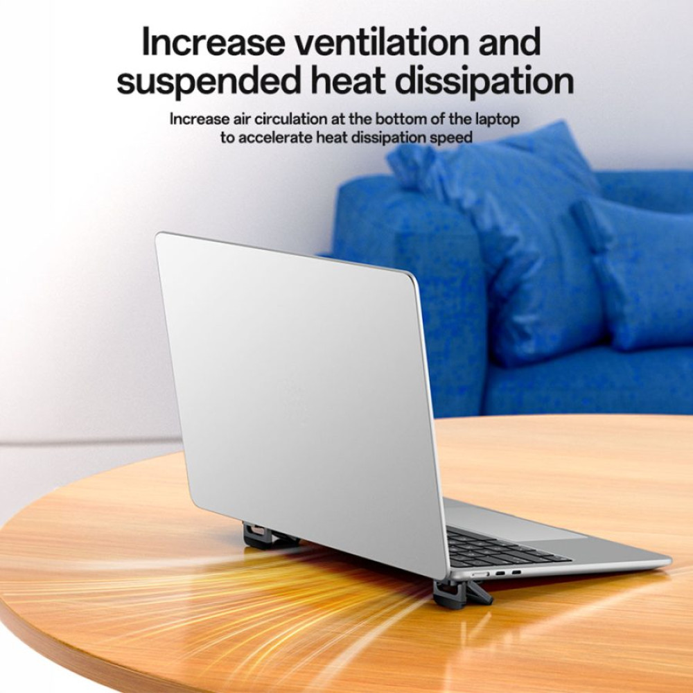 Yesido LP11 Mini Set Αναδιπλούμενων Βάσεων Laptop (2τμχ) Μαύρο