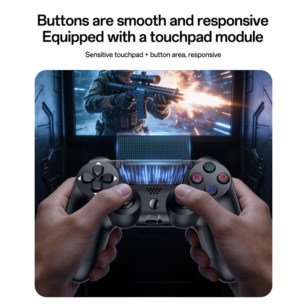 Ασύρματο Χειριστήριο Gaming Yesido KB47 για PS4 / PS4 Pro / PS4 Slim Μαύρο